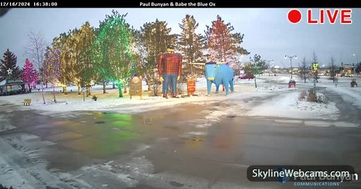 【LIVE】 Live Cam Bemidji - Paul Bunyan and Babe the Blue Ox | SkylineWebcams