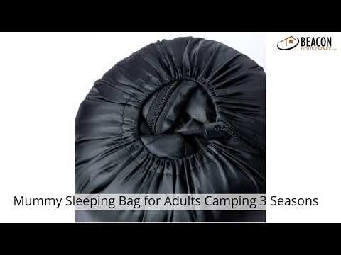 Mummy Sleeping Bag for Adults Camping 3 Seasons