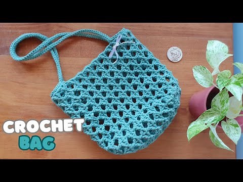 Step by step How to Crochet Net Bag | Crochet Mesh Bag | Vivi Berry Crochet