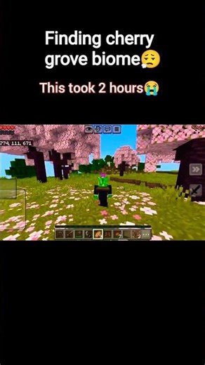 running till I find cherry grove #minecraft #minecraftrealistic #minecraftdownload #minecraftshorts