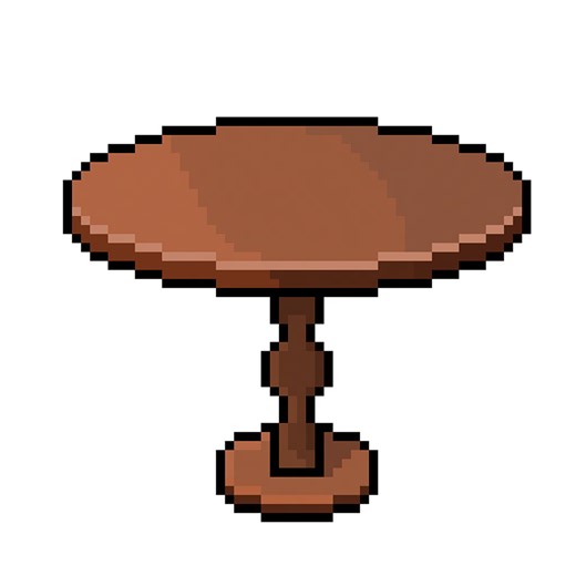 Download Pixel Art, Wooden Table, 64X64. Royalty-Free Stock Illustration Image
