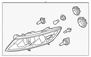 Headlight Assembly - Driver's Side (LH)