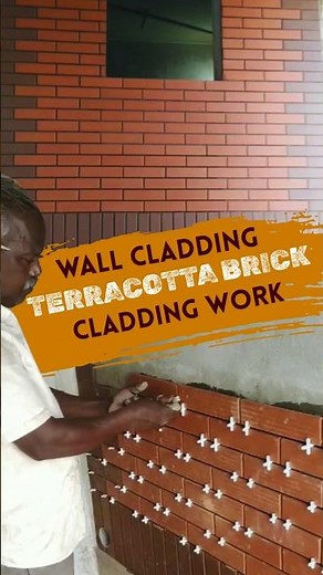 How Modern Wall Brick Cladding & Terracotta Tile Work Is Done | Perfect Wall Cladding Process #home