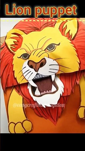 lion puppet | hand puppet | animal puppet #handpuppets #lioncraft #lionmask #craft #puppetshow
