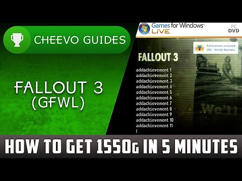Fallout 3 PC (GFWL) - Achievement Guide **1550g in 5 Minutes**