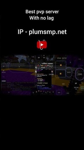 The Best PvP Server? IP: plumsmp.net#minecraft #minecraftpublicsmp #hypixel#bedwars #technogamerz