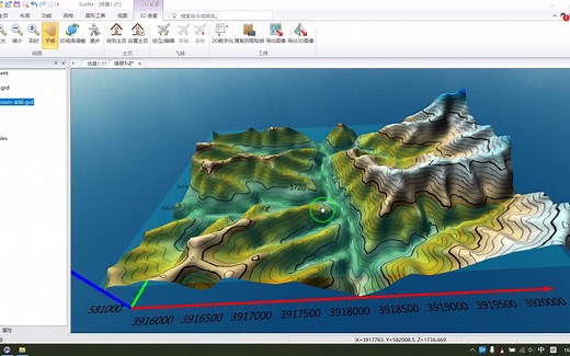 3D地形模型（surfer制作）