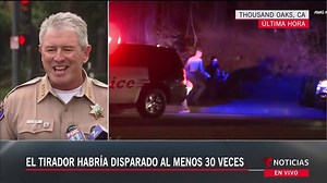 95K views · 240 reactions | "El tirador habría disparado al menos 30 veces". Rueda de prensa sobre el tiroteo ocurrido en el Bar Borderline en Thousand Oaks, California. | Noticias Telemundo | Facebook