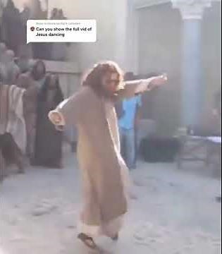 Jesus dancing behind the scenes | #jesusdancing #tiktok #dancingjesus #dancingjesusmeme