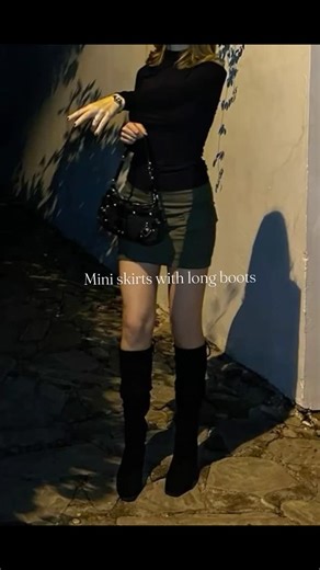 isabell on Instagram: "Mini skirts with long boots>🎀ྀི𓋭 ࣪ #GrowOnInstagram #dailygrow #reachmorepeople #explorepage #foryoupage #boostyourreel #trendingreels #reels2025 #explorepage #contentcreator #viralreels"
