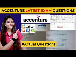 Accenture Common Applications and MS Office Latest Questions | Accenture Latest Exam Questions