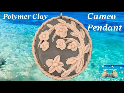 🌸 3D Clay Botanical Flowers Sculpting / Bas Relief Cameo w/ Polymer Clay / Step By Step Timelapse