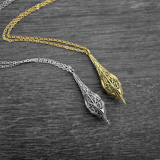 Gothic Pillar Necklace, Gothic Spike Lena Pendant,gothic Cathedral Jewelry, Gold Necklace, Goth Jewelry, Unisex Necklace, Layering Necklace - Etsy