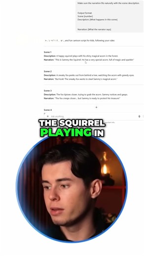 AI Creates Amazing Cartoon Script Squirrel vs Fox Adventure!