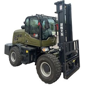 [Hot Item] 4-Wheel Telehandler off Road All Rough Terrain 4ton Forklift TUV