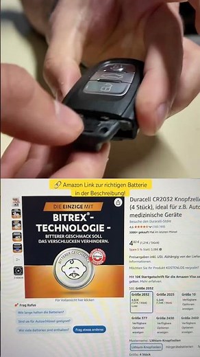 Audi Schlüssel Batterie wechseln, Für Audi A6, A7, A8, Q2, Q3, Q5, Q7, Q8 #anleitung #diy #howto