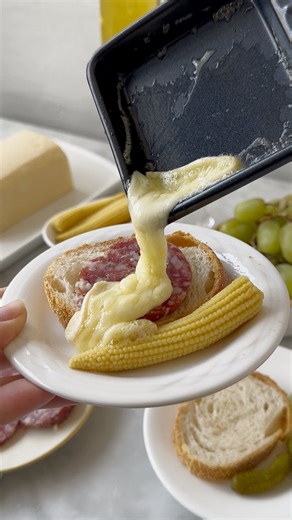 Introducing champagne-infused raclette! Leave it to the mad geniuses at Jumi to take raclette and make it even more decadent and celebratory. To make this flavored take on the Swiss melter, they bathe it in Pinot Meunier Champagne. It infuses into every inch of the cheese, melding the funk with an irresistible boozy richness. It’s an easy way to elevate your raclette game for the holidays—an all-in-one wine and cheese pairing that melts into oozy, silky goodness. Who wouldn’t want to show this o