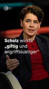 Vertauschte Rollen im TV-Duell? Friedrich Merz (CDU) habe staatstragender gewirkt, Olaf Scholz (SPD) hingegen "zuweilen giftig", meint Journalistin Anna Lehmann bei Lanz. | ZDF heute