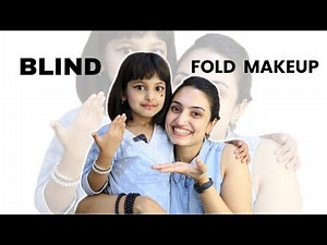 Blind Fold makeup | Makeup challenge 💪| With Sihi 💖| Challenge video 💪 ​⁠‪@VaisshnaviStudios‬