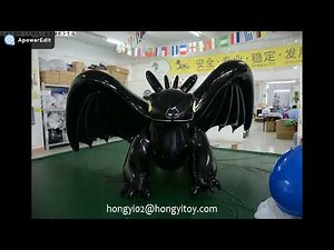 TPU material👉👉black inflatable toothless dragon
