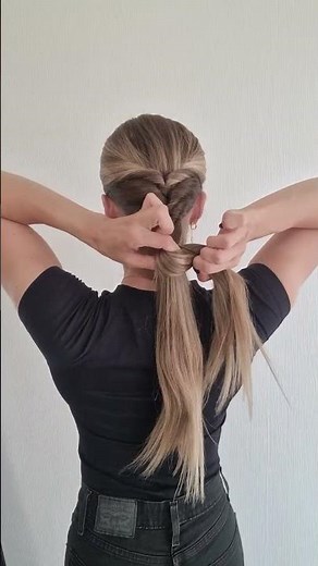 FAKE fishtail braid HACK only with elastics ! ( Easy hairstyle for school !! 🔥)