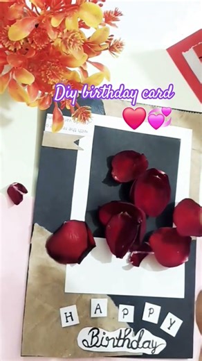 DIY Aesthetic Birthday Card 💞🖤#birthday #art #cardcreations #aesthetic