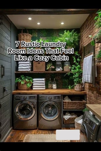7 Small Laundry Room Setups That Look High-End (Rustic Style)