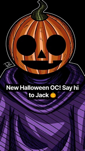 I Made a Pumpkin Head Halloween OC 🎃 #HalloweenOC #OriginalCharacter #DigitalArt #HalloweenArt