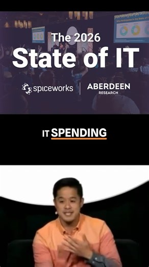 Spiceworks on Instagram: "The 2026 State of IT report is officially LIVE! 🎉 We shared a few highlights at SpiceWorld, but there is so much more under the hood. From the “ROI Mandate” to the “Data-AI Disconnect,” Spiceworks and Aberdeen Research have mapped out exactly what 2026 looks like for IT pros. Don’t miss the full breakdown. Scan the QR code to read the full report! 📚 #spiceworks #stateofit #techtrends #sysadmin #techinsights"