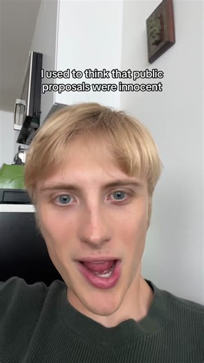 public proposals need to be looked at a lil more carefully — cause having pressure on you when deciding to marry somone seemingly for life is wild to me