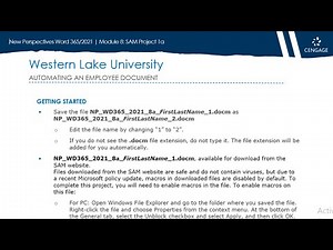 New Perspectives Word 365/2021 | Module 8: SAM Project 1a #newperspectives #module8 #samproject1a