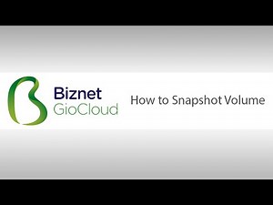 Biznet GIO Cloud - How To Snapshot Volume