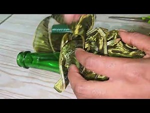 DIY Decorative Wine Bottles with Ribbons | Easy & Creative Home Decor Ideas