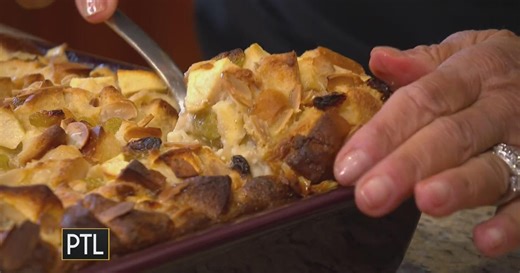 Apple and almond bread pudding recipe | Cooking with Rania