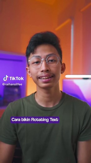 Cara bikin Rotating Text Effect di AE🚀 #raihanslife #editing #creativ...