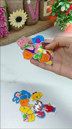 DIY Handmade Stickers*😱#diy #craftideas #craft #shorts #trending #viralvideo #handmade #artandcraft