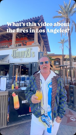 Jim Bellino on Instagram: "At Jimmy Bs, our heart and prayers go out to the victims and anybody affected by the Los Angeles fires. Come see me in Palm Springs will cheer you up. It’s gonna be a party here all weekend!#giveback#la"