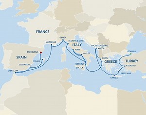 The Best of the Mediterranean - Princess (21 Night Cruise from Istanbul to Barcelona)