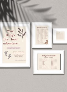 Printable Baby Food Tracker and Checklist, Track Allergens First Foods, Vitamin D Tracker - Etsy