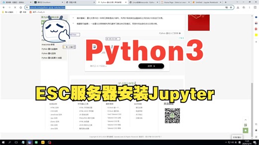 第 45集： 通过Anaconda安装Python3在Linux系统上，运行Jupyter notebook 环境