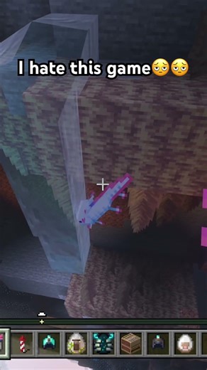 Blue axolotl btw🥹💔 #minecraft #meme #badluke #cuphead ￼