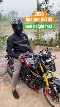 New 2025 TVS Apache RTR 160 4V seat height Test