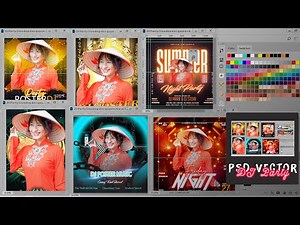 Chia sẻ bộ thiết kế poster DJ Party Element Poster Photoshop Party Fly Hot 2022