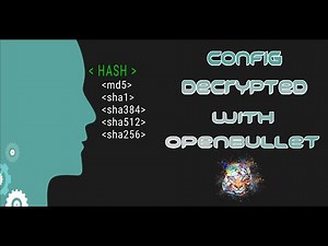 HOW TO MAKE CONFIG DECRYPTED HASH WITH OPENBULLET ( md5 - sha1 - sha384 - sha512 - sha256 - . . . )