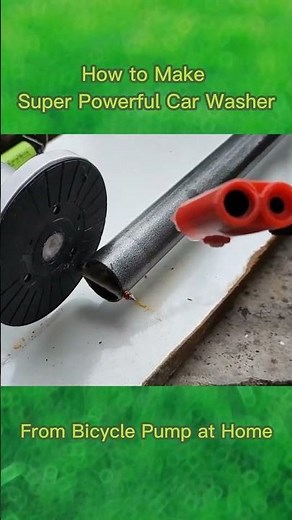 How to Make a Super Powerful Car Washer from a Bicycle Pump at Home #shorts