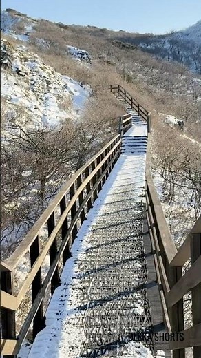 Ice stairs#camping #asmr #hiking #mountains #calm#olska #nature #silent #travel #winter #snow #calm