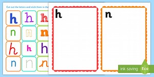 n and h Confusing Letter Sorting Cards