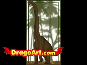 How to draw a brachiosaurus, step by step