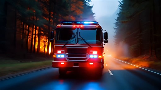Firetruck, Firefighter, Wildfire. Free Stock Video