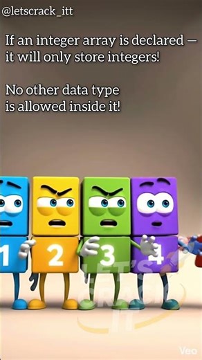 Array stores same data type only! 🤯 Watch this! 🔥 #dsa #letscrackitt